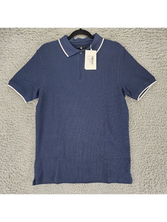 Vustra Other - Vustra Shirt Mens Large Blue Short Sleeve 1/4 Zip Polo *NWT*